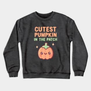 Cutest Pumpkin In The Patch Autumn Doodle Crewneck Sweatshirt